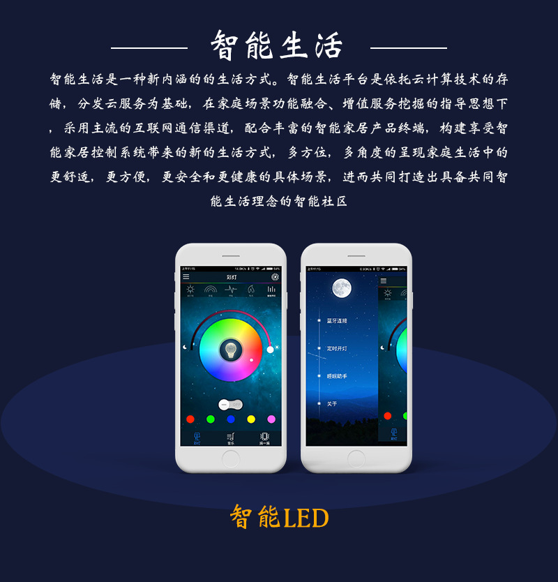 智能家居LED燈4G通信WIFI藍牙物聯(lián)控制系統(tǒng)軟件APP小程序定制開發(fā)